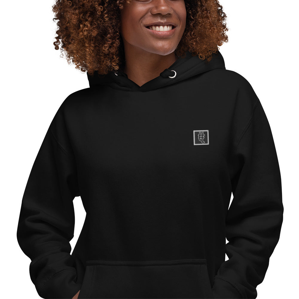 Embroidered Logo Hoodie // Men's & Women's // Black